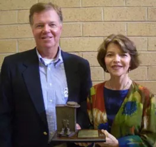 Allen Fields and Dr. Harriet Fields accept Buster Award 2005.