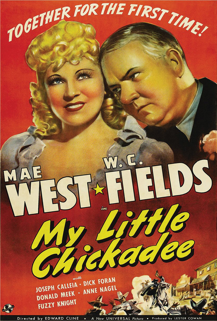 Poster with headshots of Mae West and W.C. Fields.