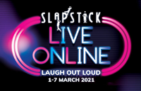 Slapstick LIVE ONLINE logo.