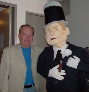 Ron Fields meeting puppet of W.C.